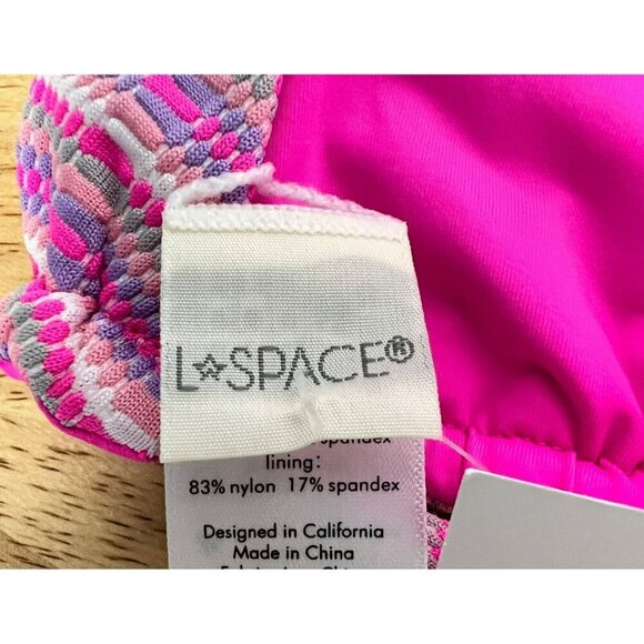 L*Space Women’s Brittany Bikini Top Multicolor Striped Size Large New - Picture 8 of 11